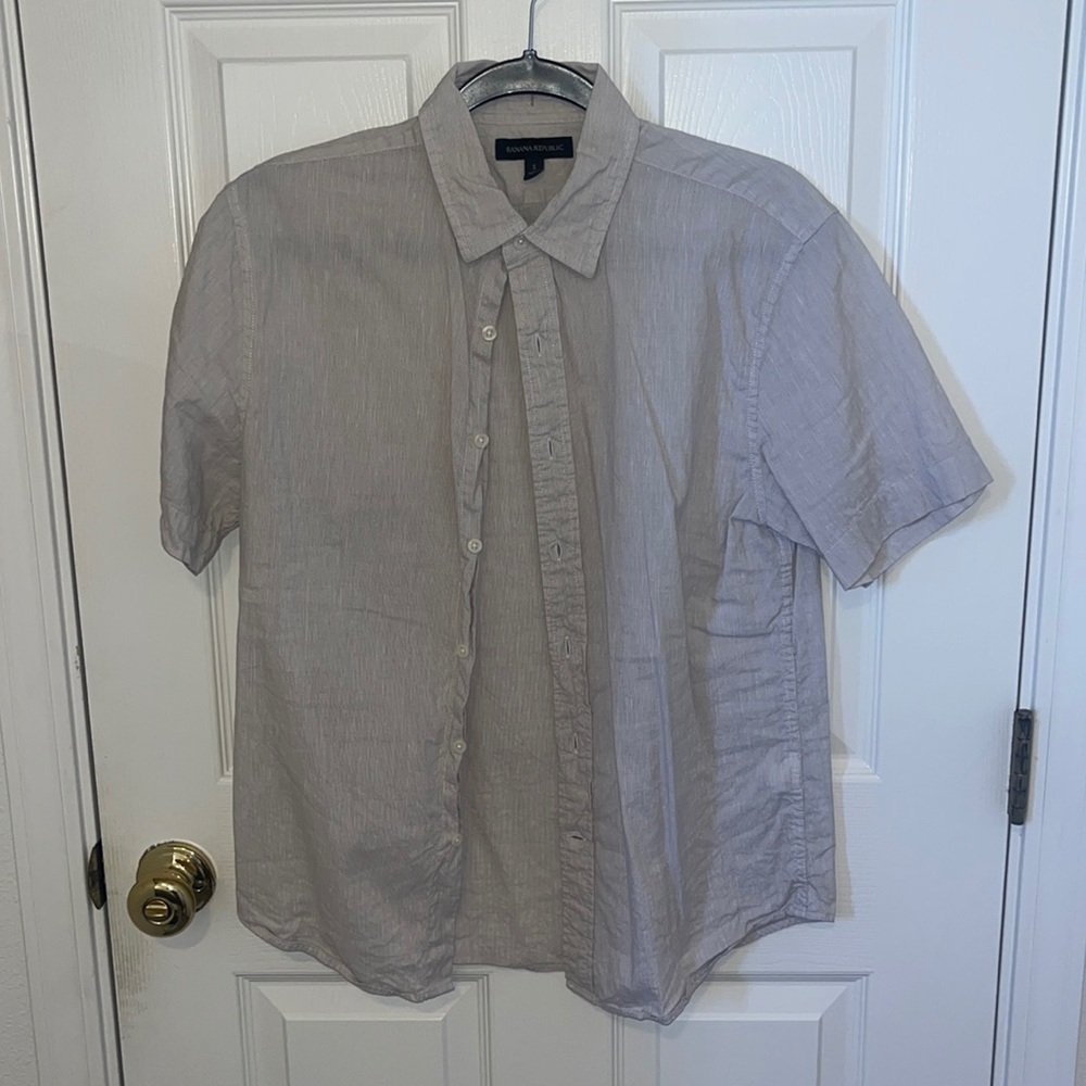 Banana Republic Men’s Old Money Button Down Shirt Small Textured Classy